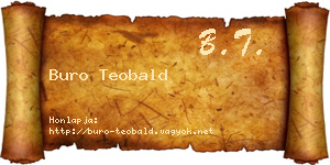 Buro Teobald névjegykártya